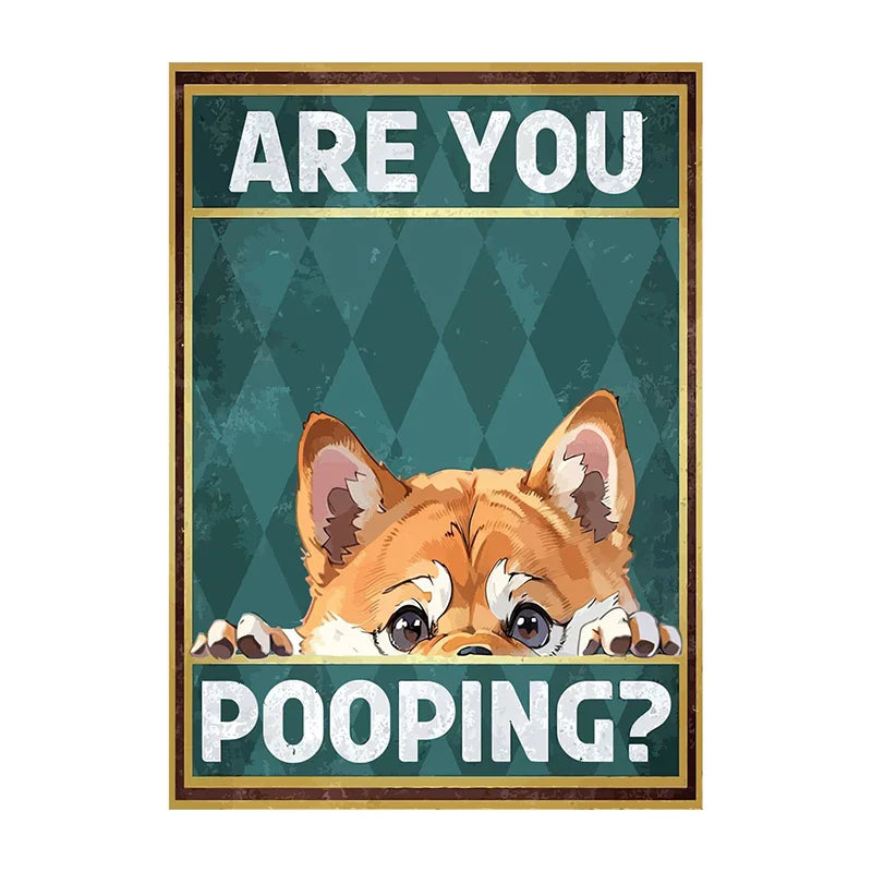 Poster met dieren in zachte kleuren