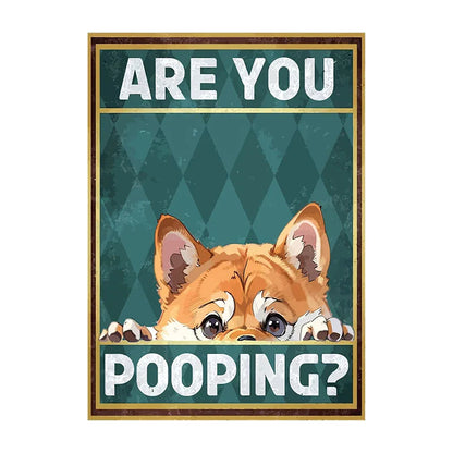 Poster met dieren in zachte kleuren