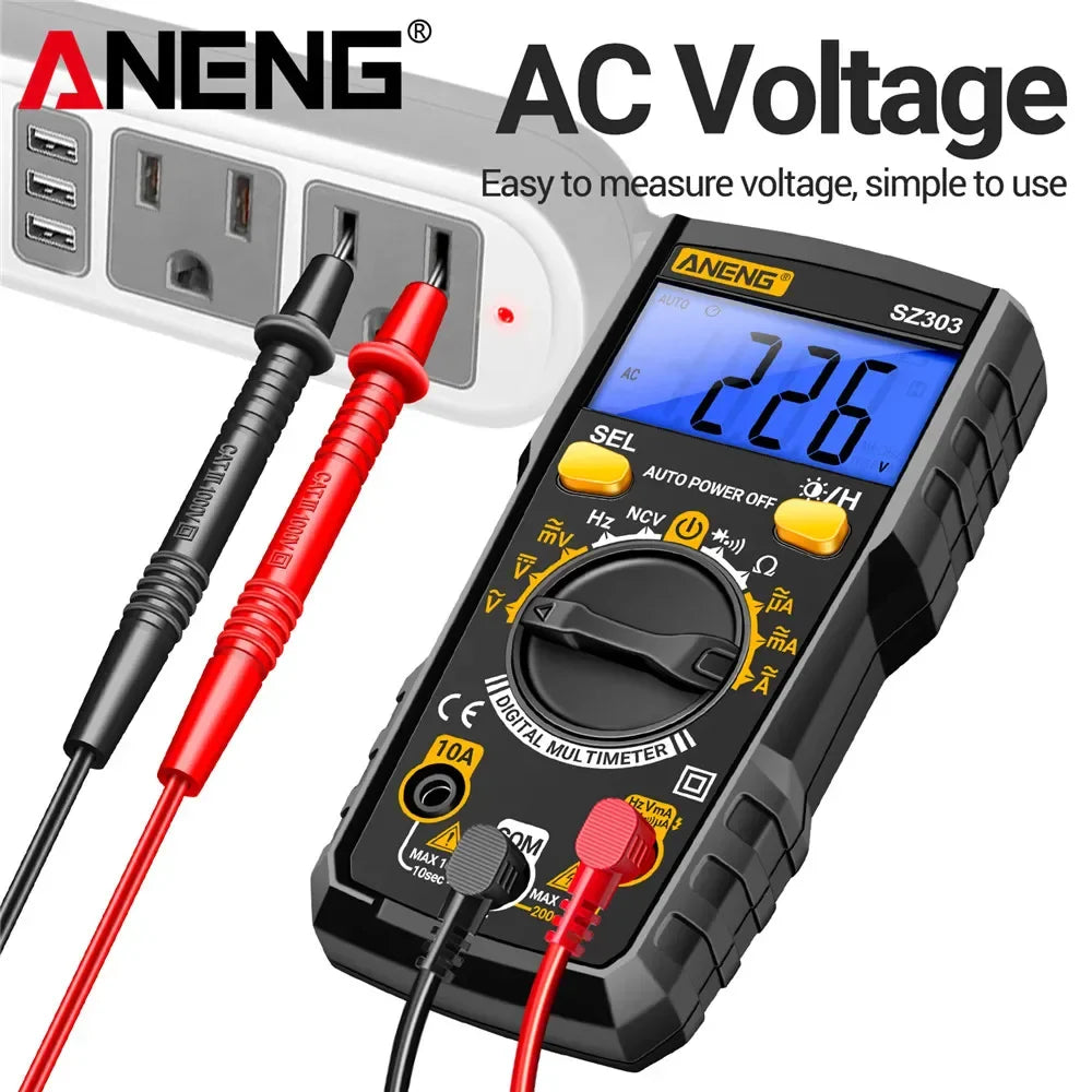 Multimeter met ingebouwde zaklampfunctie