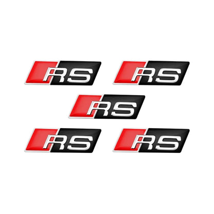 auto stickers - stijlvolle RS Line metal stickers voor sportieve uitstraling