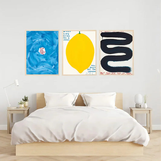 Wandposter met bloemen in vaas