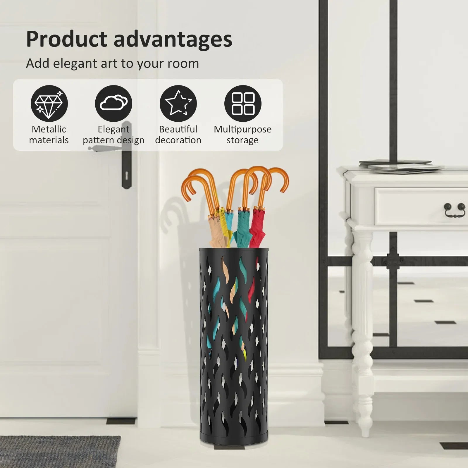 Ronde paraplu bak met elegante details