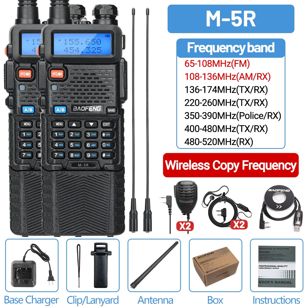 Walkie talkie met 8 kanalen – Minder storing