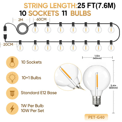 Grote licht slinger buiten – Perfect voor tuinfeesten