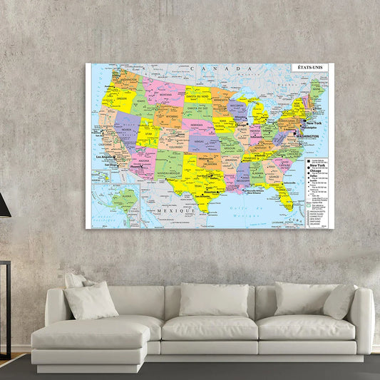 Wereld kaart in aquarelstijl – Kleurrijk en artistiek