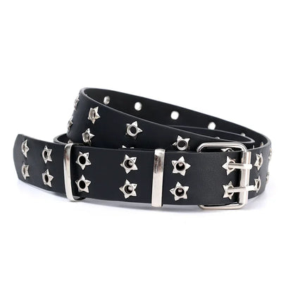 Riem met ringgesp en naturel textuur