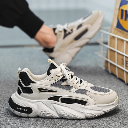 Zomerse veterschoenen voor heren in lichtgrijs