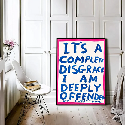 Woonkamer poster met rustgevende kleuren