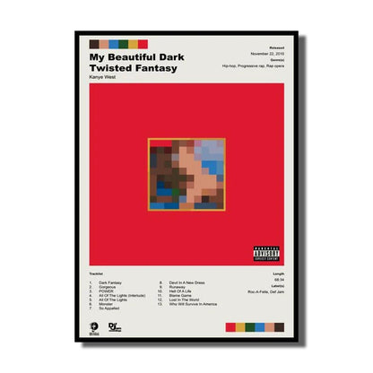 Poster met dieren in zachte kleuren