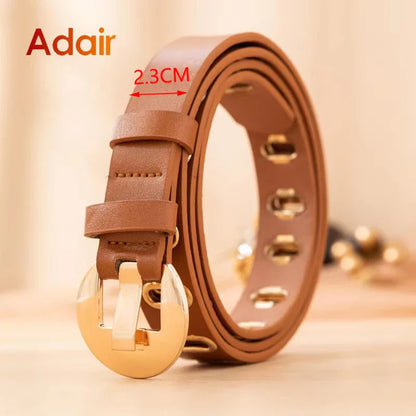 Riem met ringgesp en naturel textuur