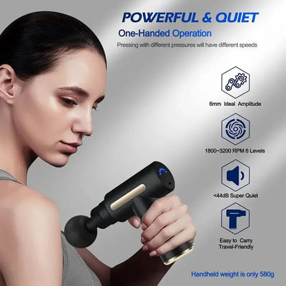 Massage gun met lange gebruikstijd – Urenlang ontspanning