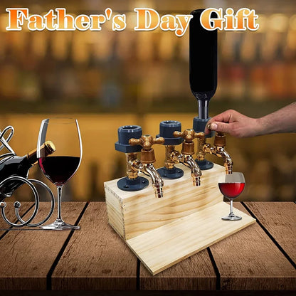 Drankdispenser met glas en metaal – Mix van rustiek en modern