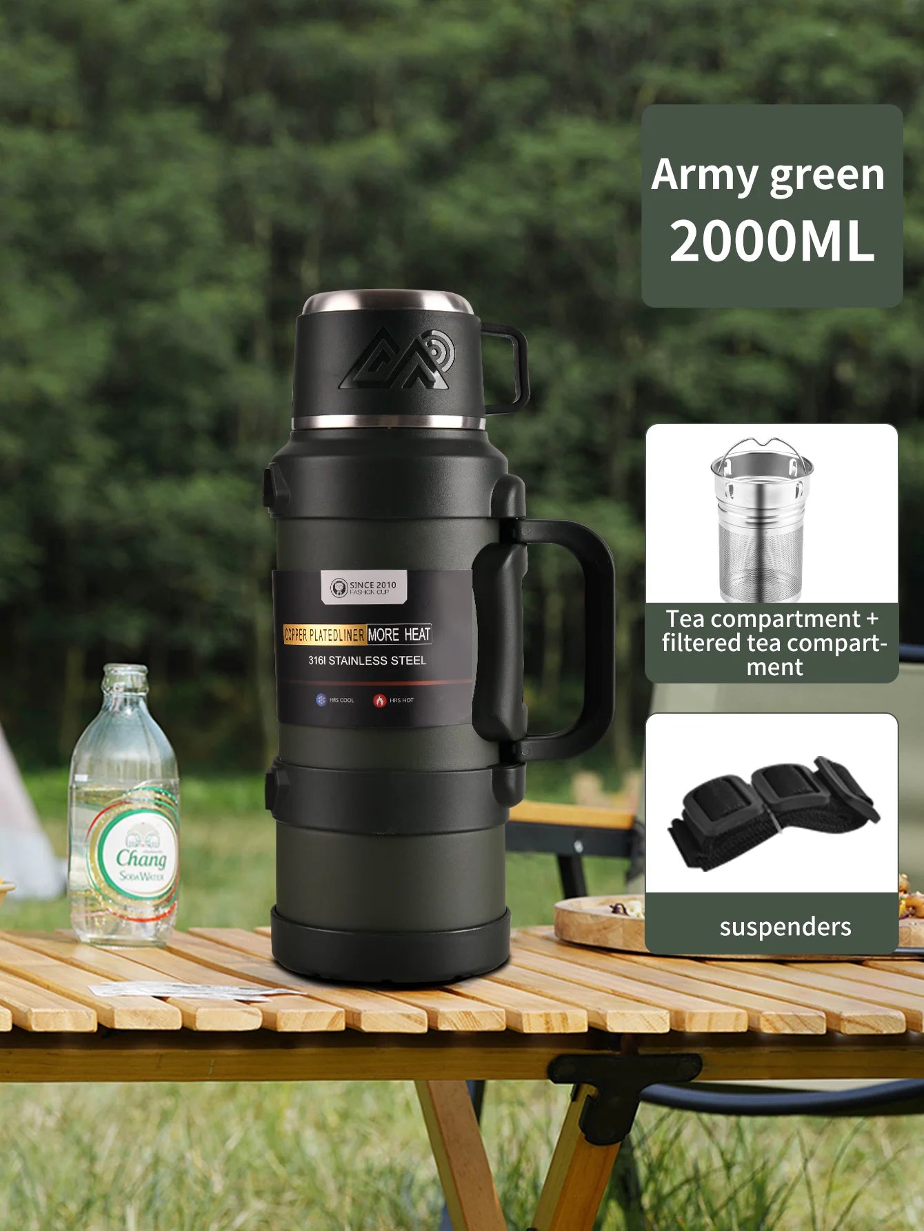 Thermosfles met siliconen grip – Comfortabel in de hand