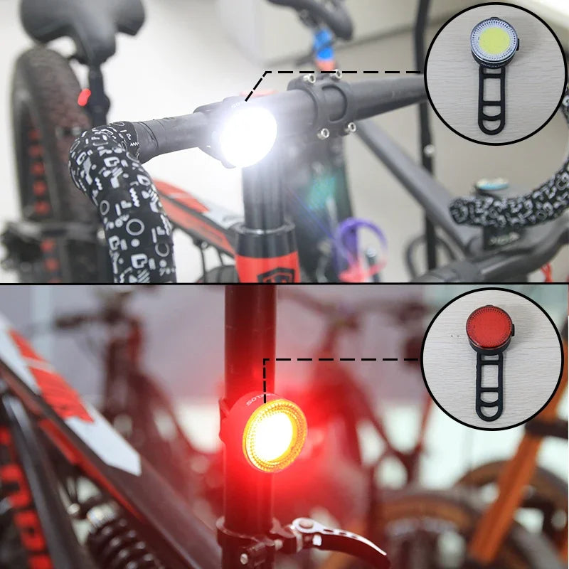 Fietslampjes met eenvoudige aan-uitknop