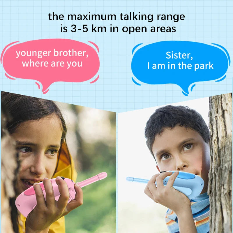 Kindvriendelijke walkie talkie met volumebegrenzing
