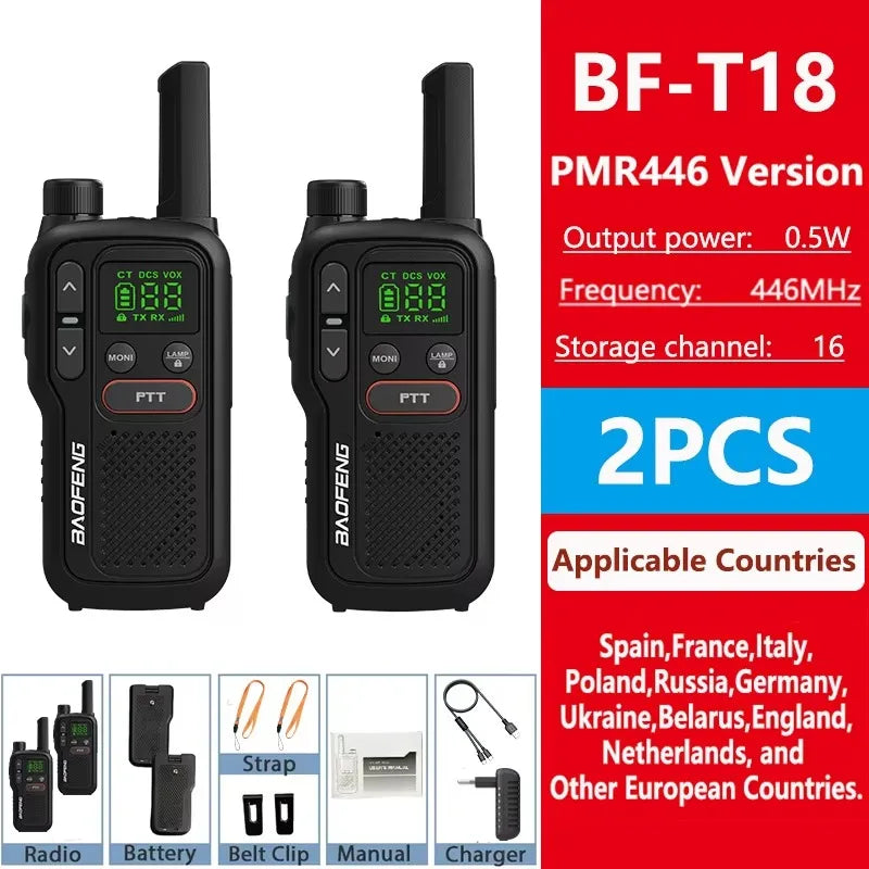 Alecto duo walkie talkie set met lader