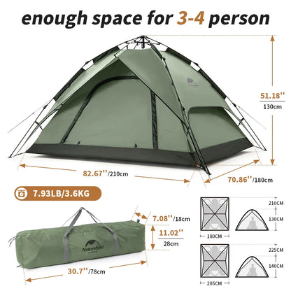 Camping tent met luifel – Schaduw en beschutting