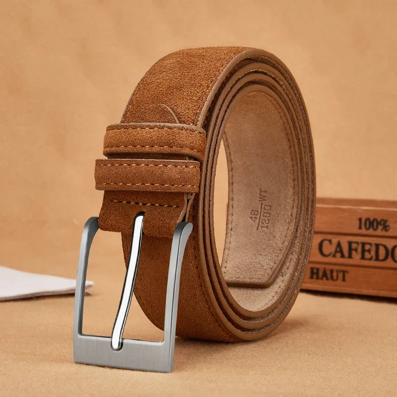 Riem heren met subtiele stiksels en textuur