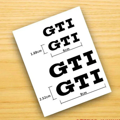 Auto stickers - Achterruit stickers met sportieve GTI en R-Line designs