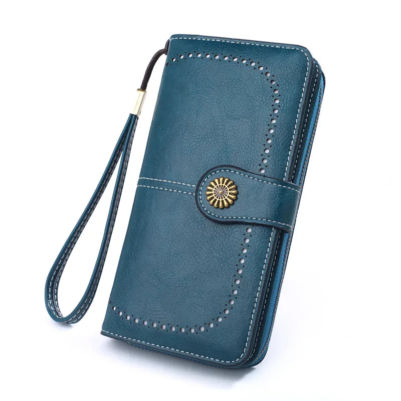 Portemonnee heren leer met contrasterende stiksels – Stoere look