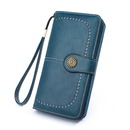 Portemonnee heren leer met contrasterende stiksels – Stoere look