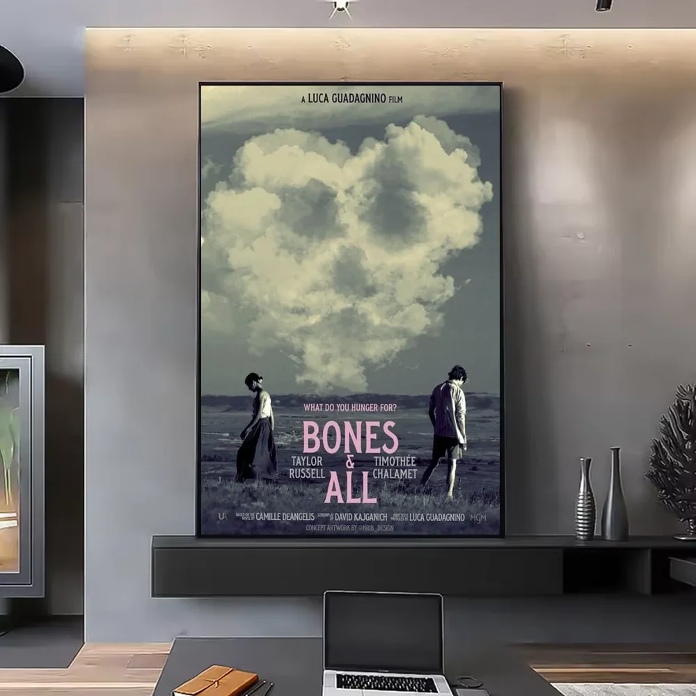 Poster met zachte penseellijnen