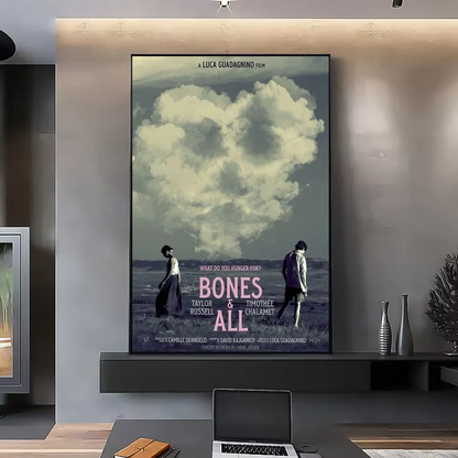 Poster met zachte penseellijnen