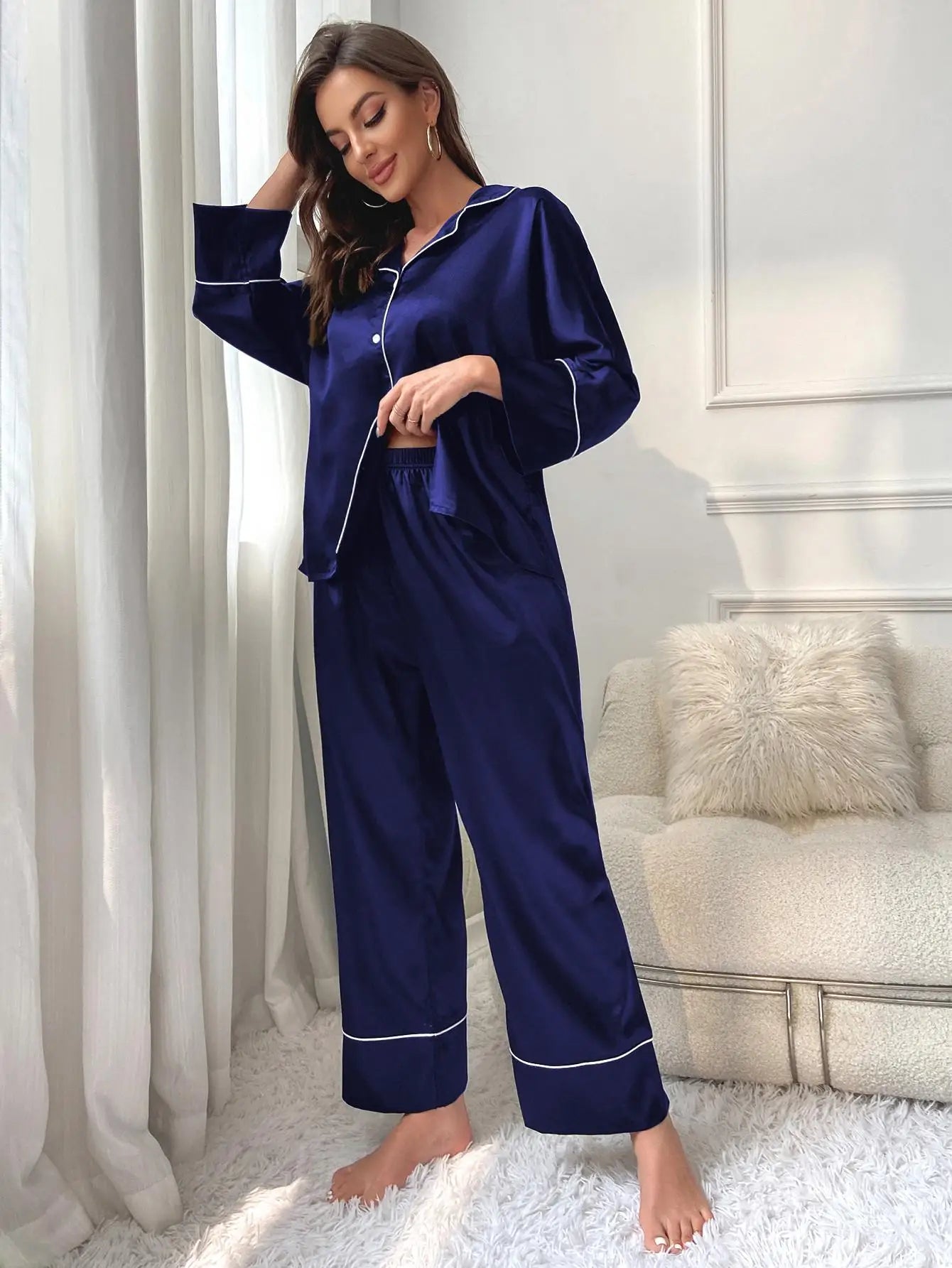 Dames pyjama met extra stretch voor comfort