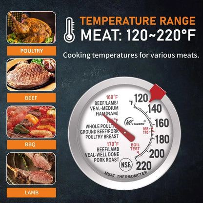 Vleesthermometer met magnetische houder