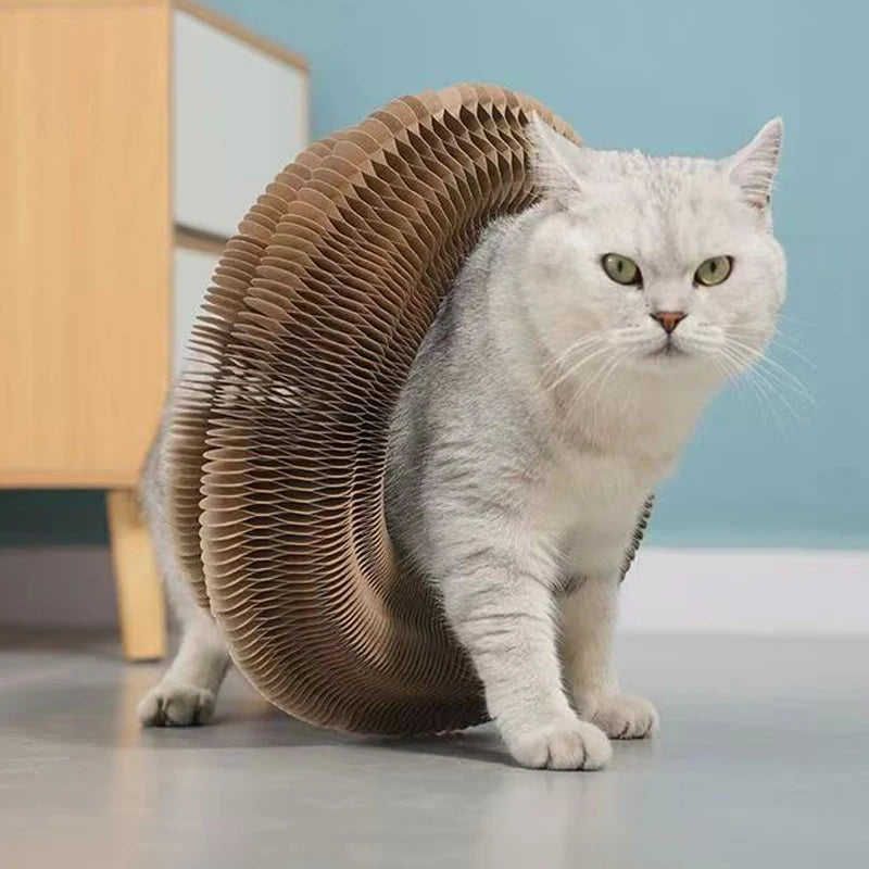 Houten krabpaal in neutrale tinten – Rustig en chic