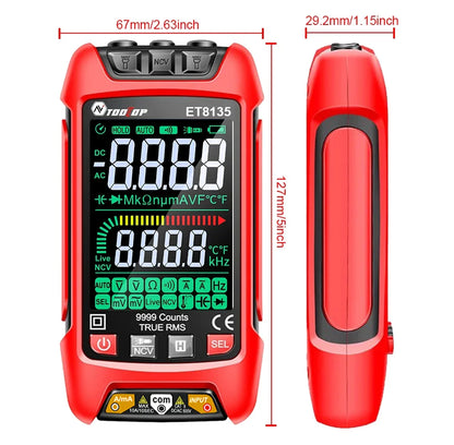 Multimeter met dubbele displayfunctie
