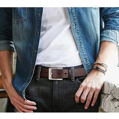 Herenriem met vintage patina voor unieke look