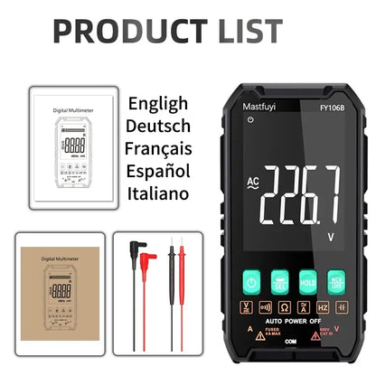 Multimeter met anti-slip rubbercoating