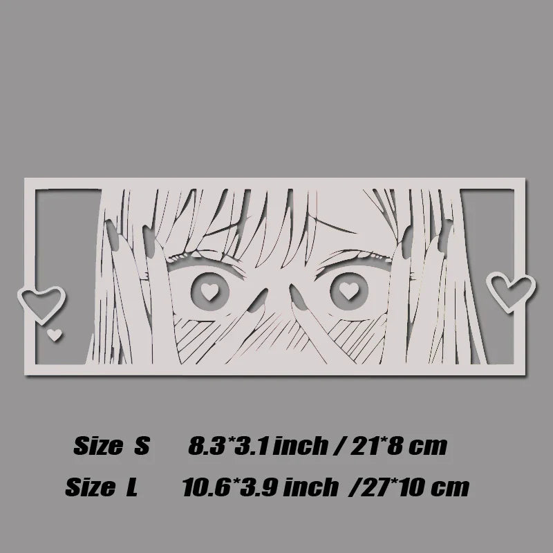 Auto stickers - Achterruit versiering met anime ogen voor unieke uitstraling