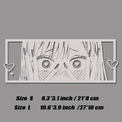 Auto stickers - Achterruit versiering met anime ogen voor unieke uitstraling
