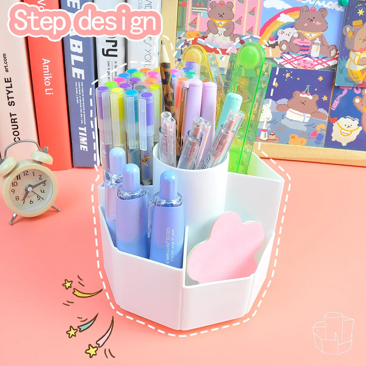 Multifunctionele desk organizer met vakken voor alles