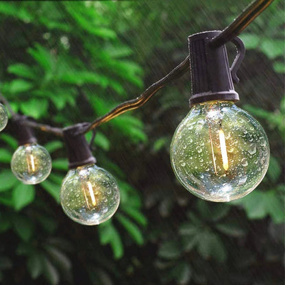 Lichtslinger met houten sterretjes – Natuurlijke kerstdecoratie