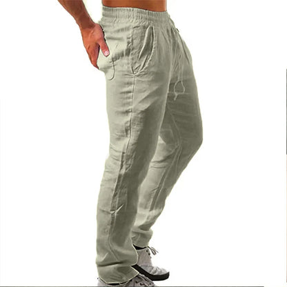 Linnenmix broek heren met tapered leg – Slanker model