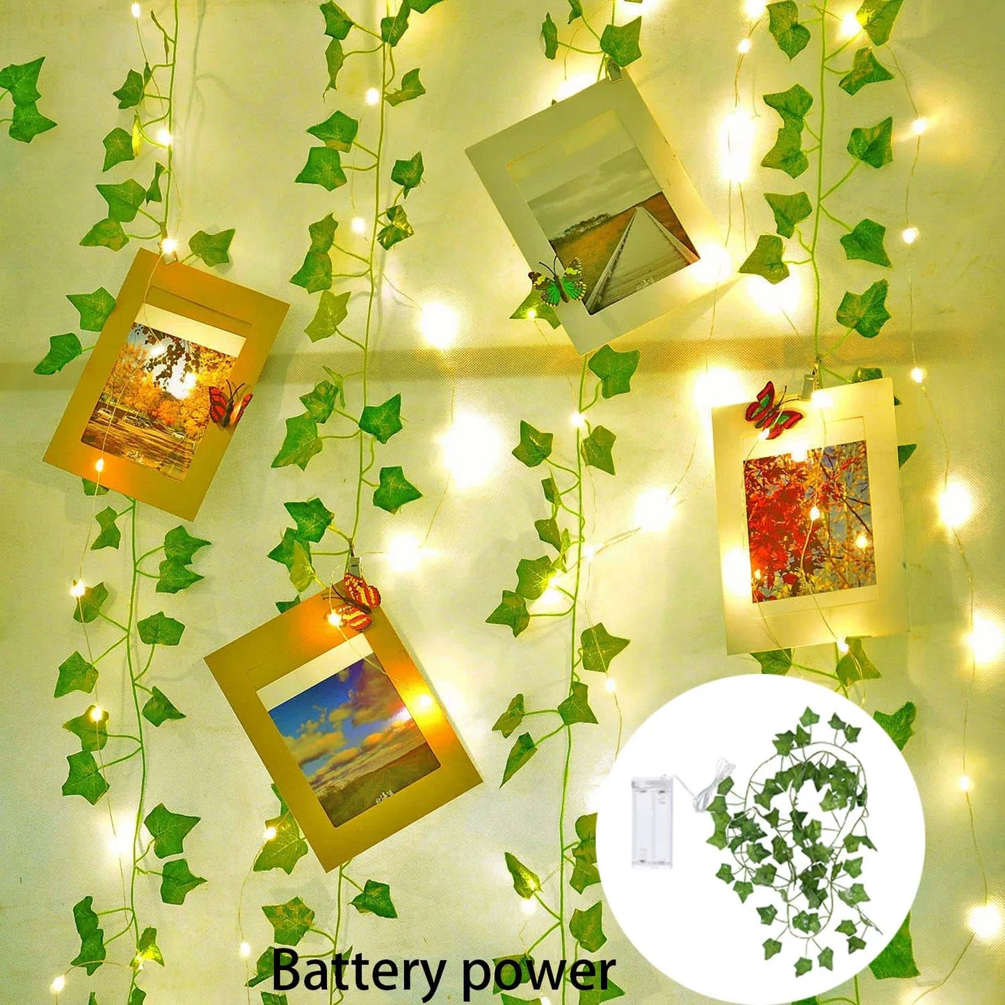 Lichtslingers binnen met houten decor – Natuurlijk en warm
