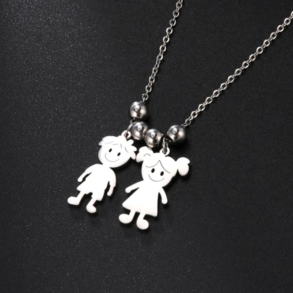 Ketting met korte boodschap op hanger