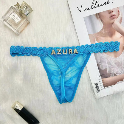 Zijden string met naam – Elegant en comfortabel ondergoed