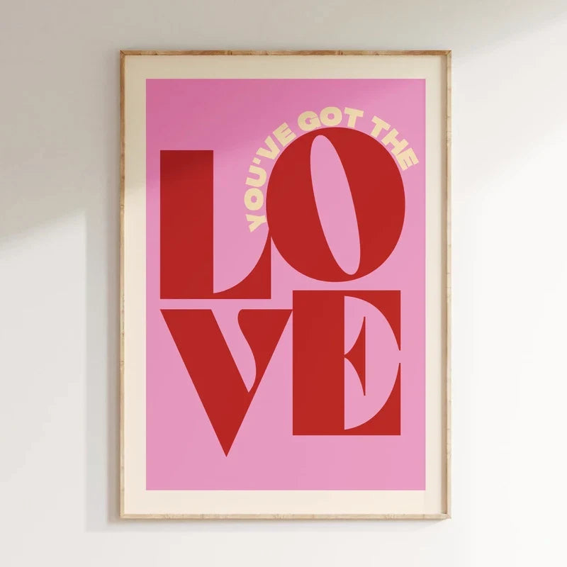 Abstracte poster met penseelstreken