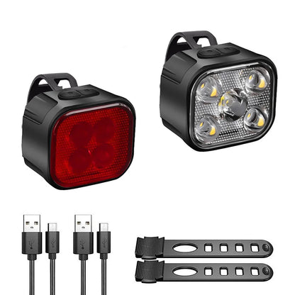 USB-oplaadbare LED fietslampjes