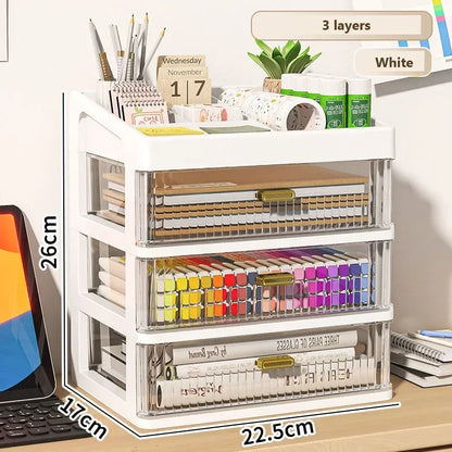 Zachte stoffen desk organizer voor rustgevende look