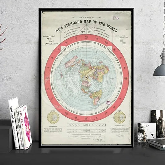 Wereldkaart op canvas voor kantoor – Professioneel en decoratief