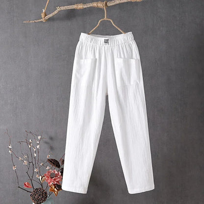 C&A linnen broek dames in effen design – Tijdloos en chic