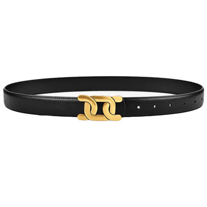 Riem in beige tint met houten gesp