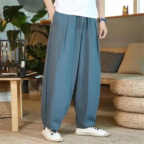 Linnen broek heren met split aan de pijp – Trendy detail