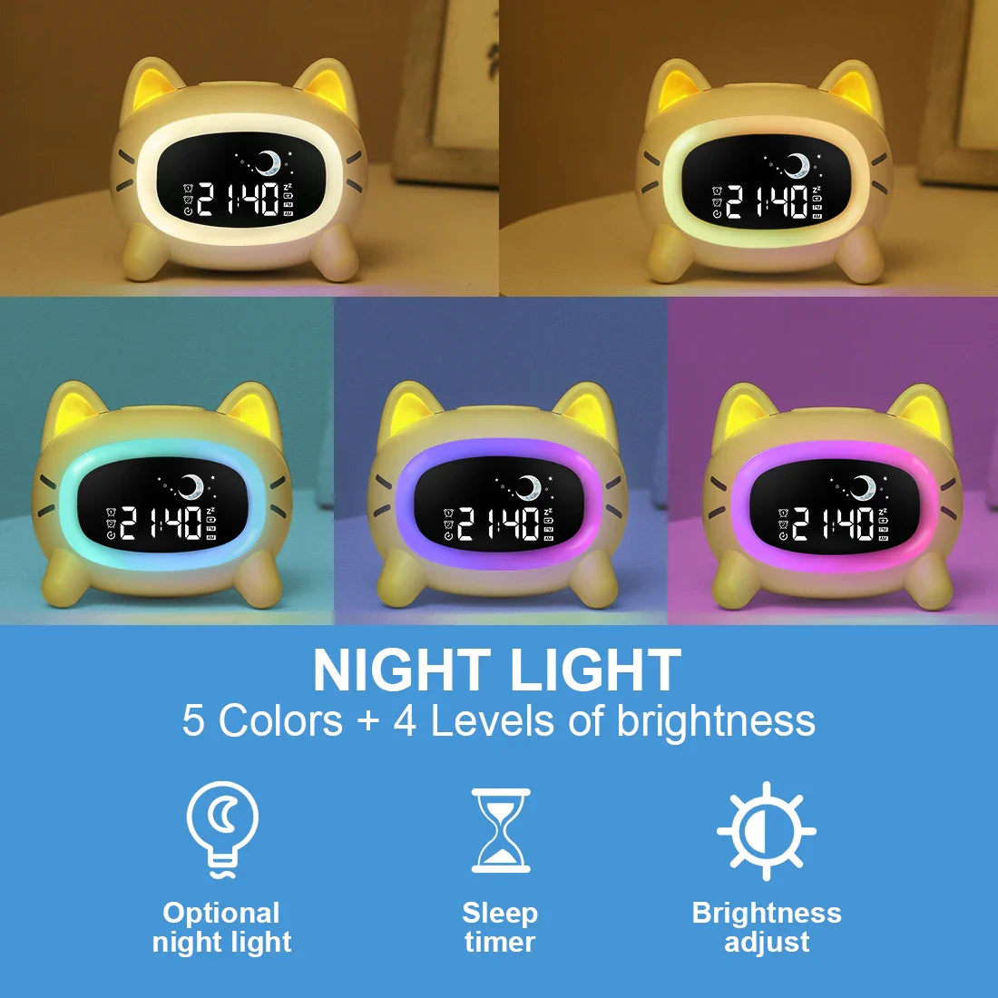 Wake up light met regen- en bosgeluiden – Keuze uit natuurgeluiden