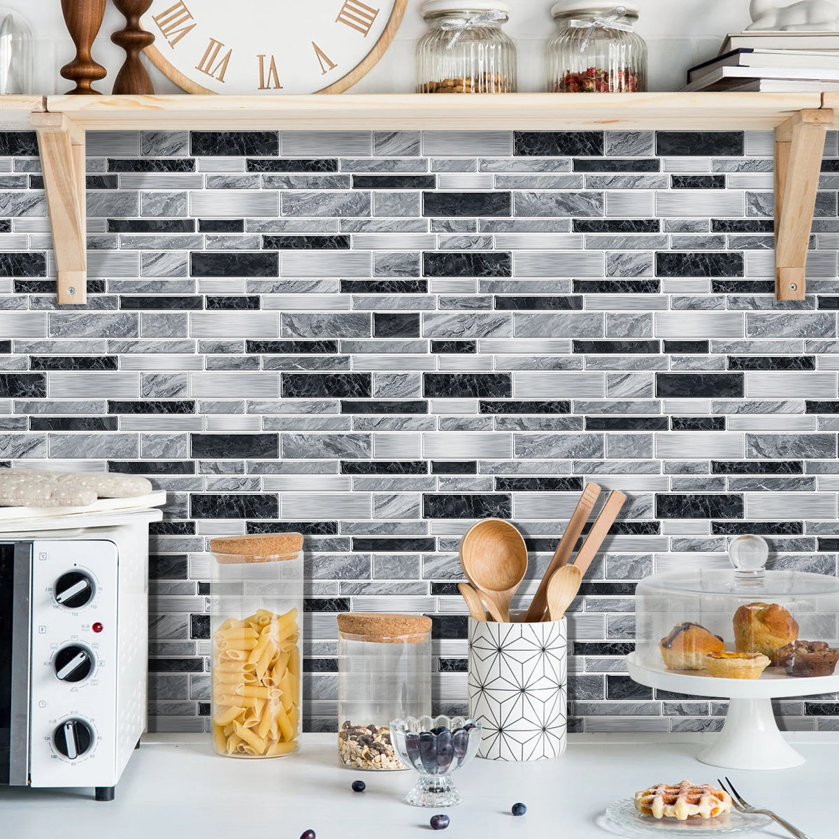 Glanzende mozaiek wandtegels – Reflecterend en chic
